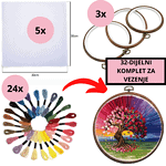 32-dijelni komplet za vezenje