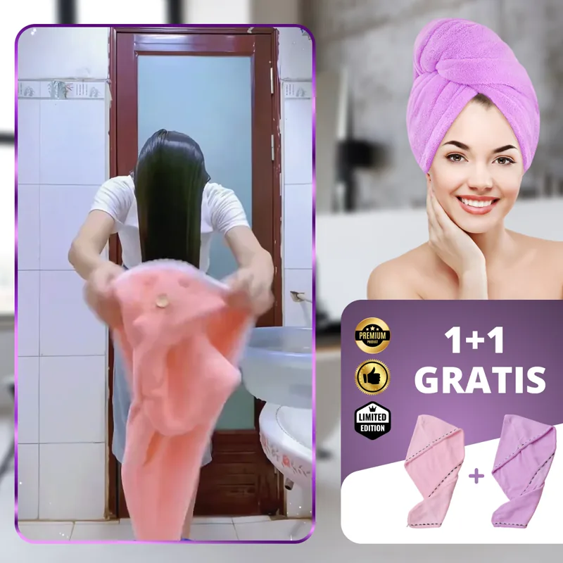 HAIRGLOW® – Ručnik Za Kosu Brzog Sušenja (1+1 GRATIS)