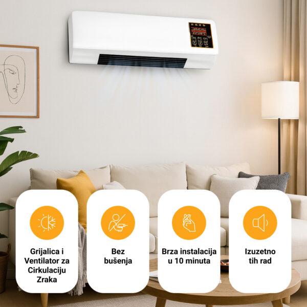 Enchantia – Ventilator s funkcijom grijanja i ventilacije, montaža bez alata - Slika 5