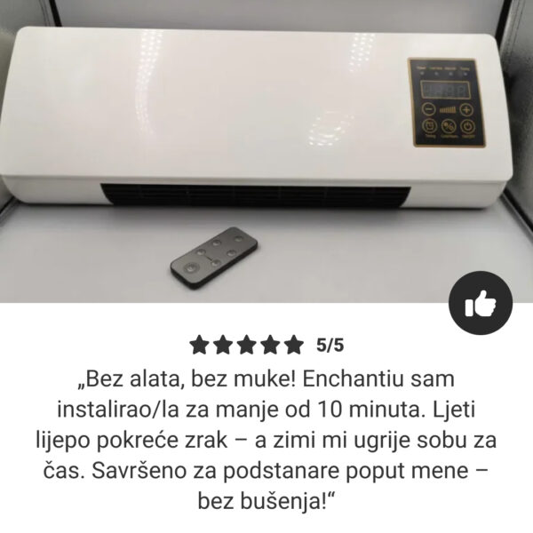 Enchantia – Ventilator s funkcijom grijanja i ventilacije, montaža bez alata - Slika 7