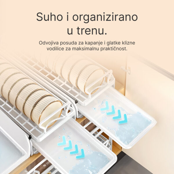 SlideDry™ – Izvlačiva klizna ocjeđivač za posuđe - Slika 3
