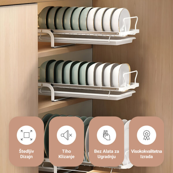 SlideDry™ – Izvlačiva klizna ocjeđivač za posuđe - Slika 4