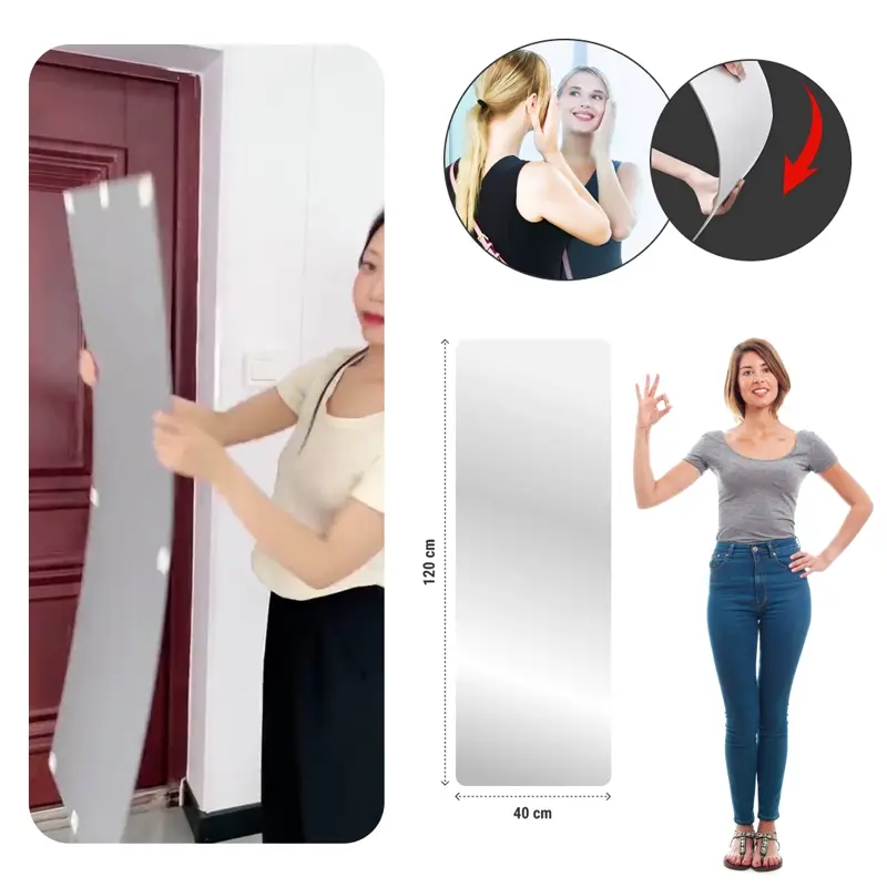 MirrorFlex™ fleksibilno akrilno ogledalo samoljepljivo 120 x 40 cm