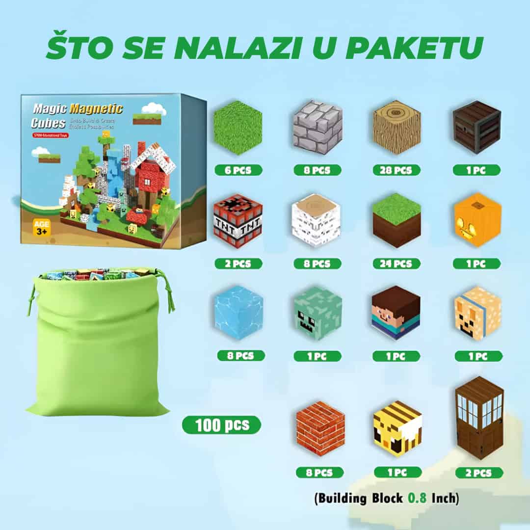 BuildEase™ - Magnetni Blokovi za Gradnju - Slika 6