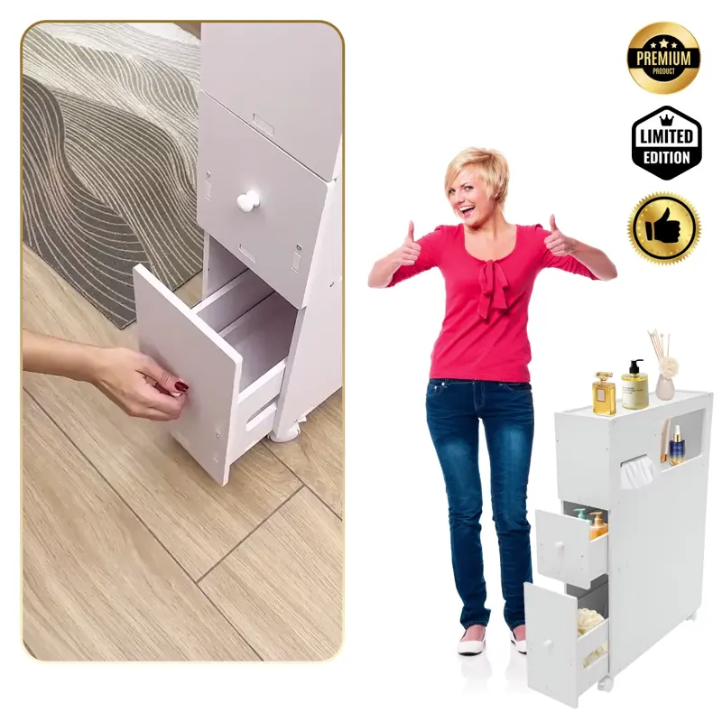 CornerEase™ - Tanki Kutni Ormarić za Kupaonicu