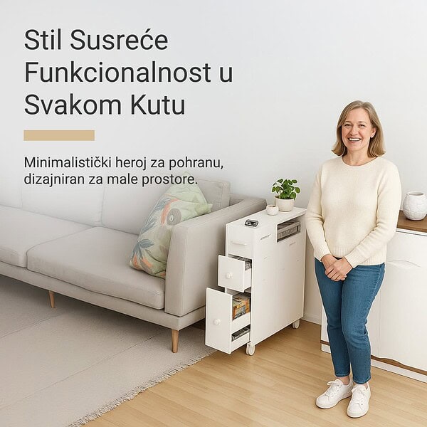 Alternative view of CornerEase™ - Tanki Kutni Ormarić za Kupaonicu