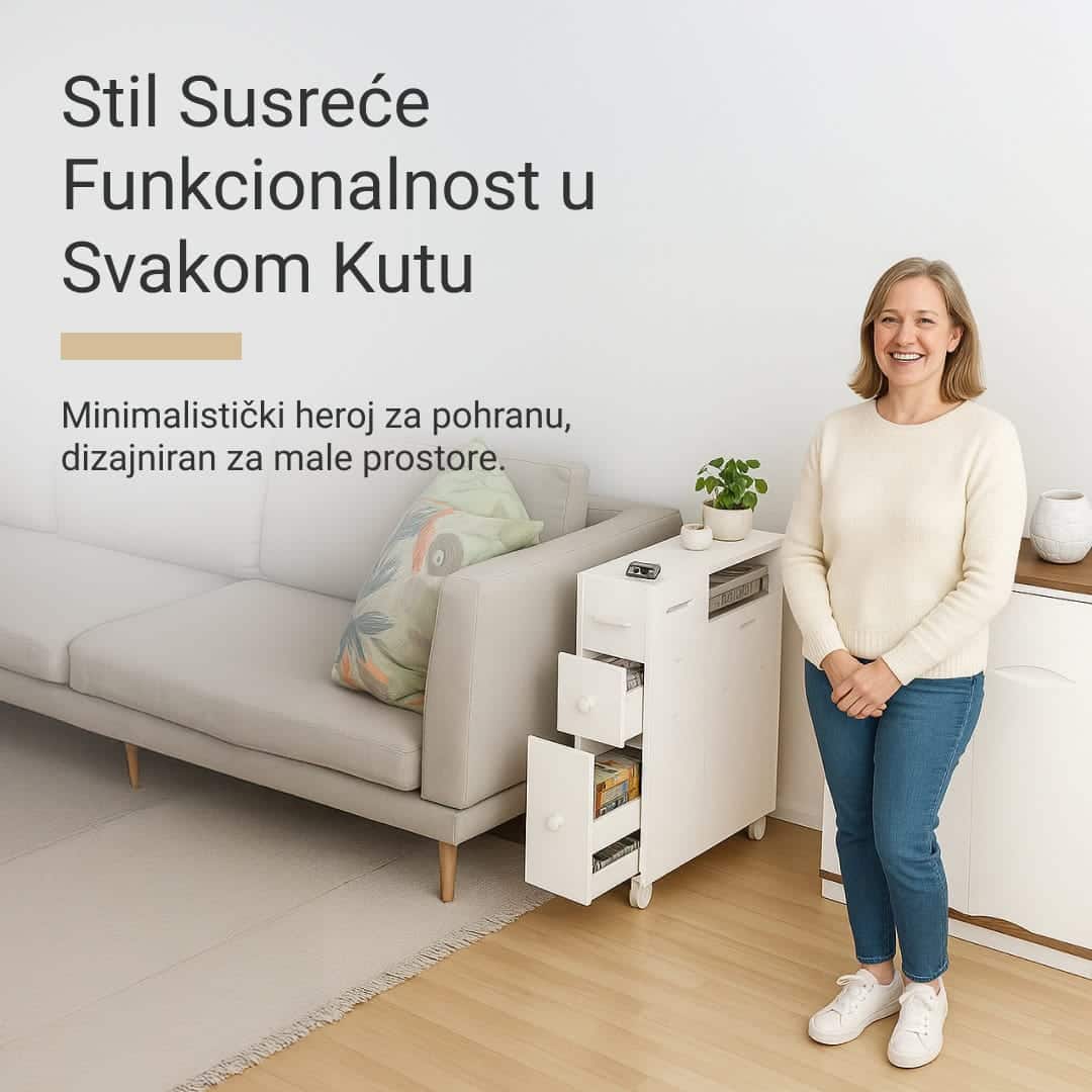 CornerEase™ - Tanki Kutni Ormarić za Kupaonicu - Slika 2