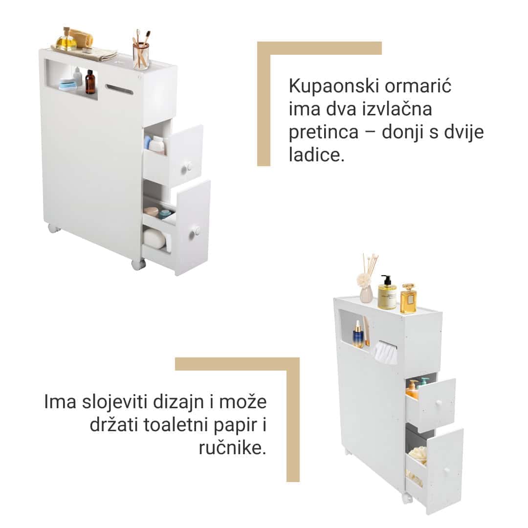 CornerEase™ - Tanki Kutni Ormarić za Kupaonicu - Slika 3