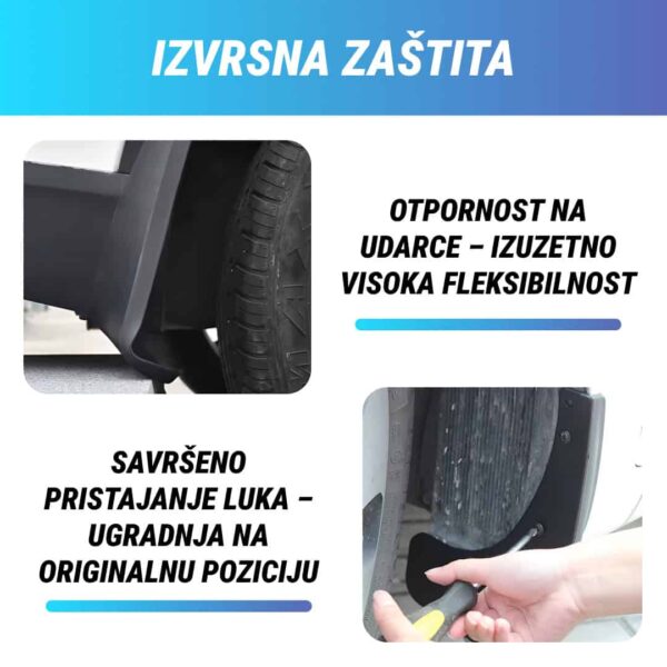Alternative view of RuggedGuard™ - Parafango od meke gume za vozila - Univerzalni set od 4 komada za automobile i SUV vozila