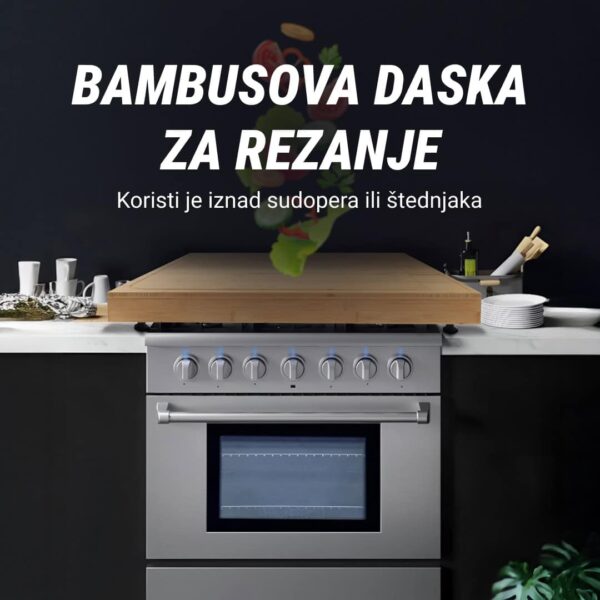 Alternative view of BambooCraft™ - Daska za rezanje od bambusa ekstra velika s uklonjivim nogama