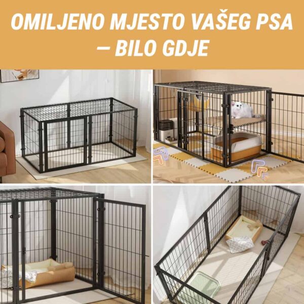 Alternative view of Pawz™ - Sklopivi višenamjenski ograđeni prostor za pse s vratima i uklonjivim krovom