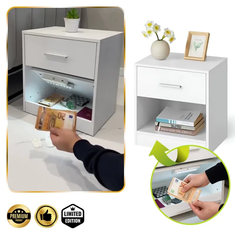 NovaCasa™ – Pametna Noćna Komoda s Skrivenim Pretincem
