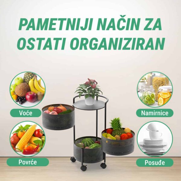 Alternative view of SpinRack™ - Rotirajući metalni organizator s 3 razine