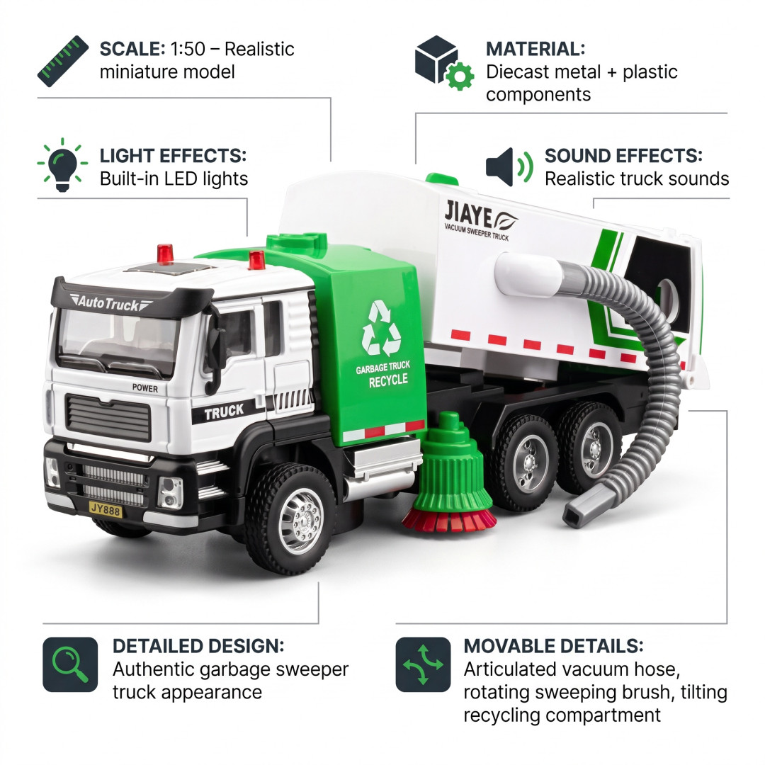 GarbageTruck™ – Cisternska autocisterna s usisavanjem sa zvukovima i svjetlima - Slika 6